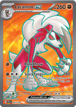 Lycanroc ex #241 Lycanroc ex - Paldea Evolved - #241 - Pokemon TCG card