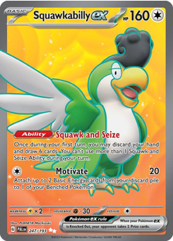 Squawkabilly ex #247 Squawkabilly ex - Paldea Evolved - #247 - Pokemon TCG card