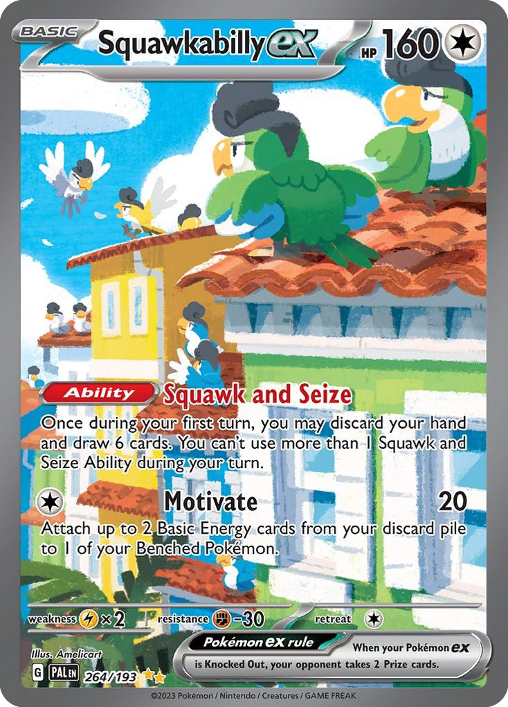 Squawkabilly ex - Paldea Evolved - #264 - Pokemon TCG card