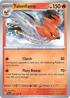 Talonflame #30 Talonflame - Paldea Evolved - #30 - Pokemon TCG card