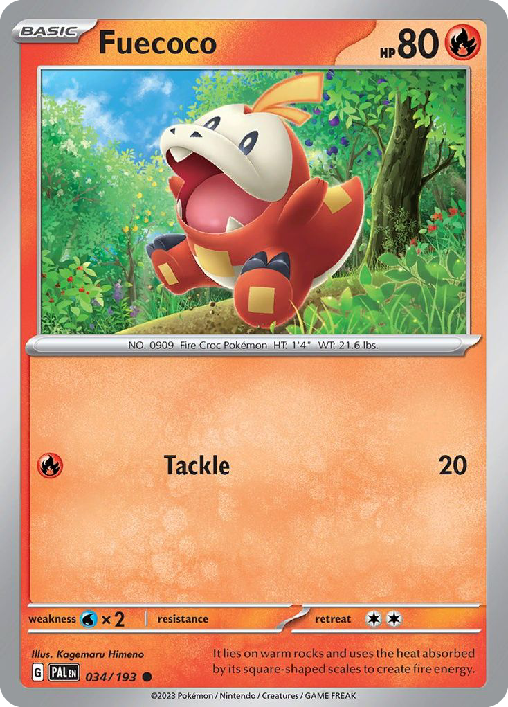 Fuecoco - Paldea Evolved - #34 - Pokemon TCG card