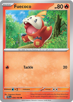 Fuecoco - Paldea Evolved - #34 - Pokemon TCG card