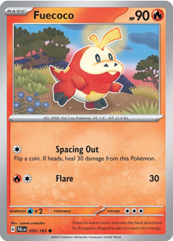 Fuecoco - Paldea Evolved - #35 - Pokemon TCG card
