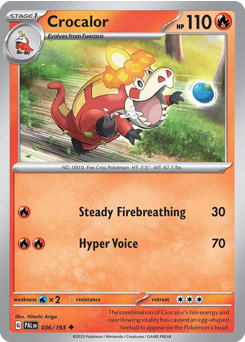 Crocalor - Paldea Evolved - #36 - Pokemon TCG card