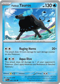 Paldean Tauros - Paldea Evolved - #41 - Pokemon TCG card