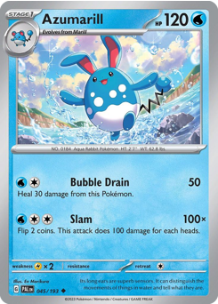 Azumarill - Paldea Evolved - #45 - Pokemon TCG card