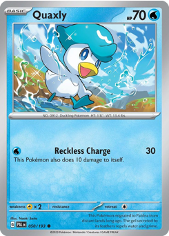 Quaxly #50 Quaxly - Paldea Evolved - #50 - Pokemon TCG card