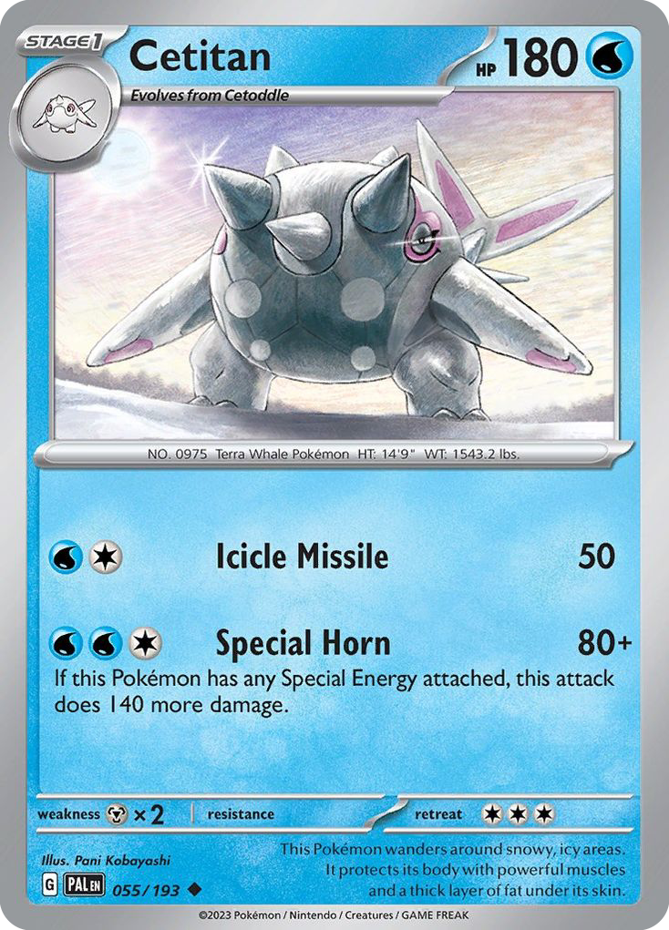Cetitan - Paldea Evolved - #55 - Pokemon TCG card