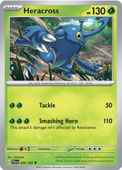 Heracross - Paldea Evolved - #6 - Pokemon TCG card