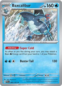 Baxcalibur #60 Baxcalibur - Paldea Evolved - #60 - Pokemon TCG card