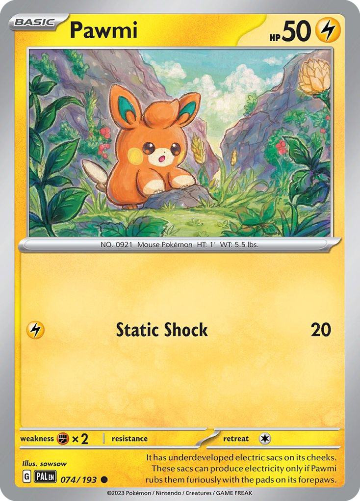 Pawmi - Paldea Evolved - #74 - Pokemon TCG card
