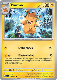 Pawmo #75 Pawmo - Paldea Evolved - #75 - Pokemon TCG card