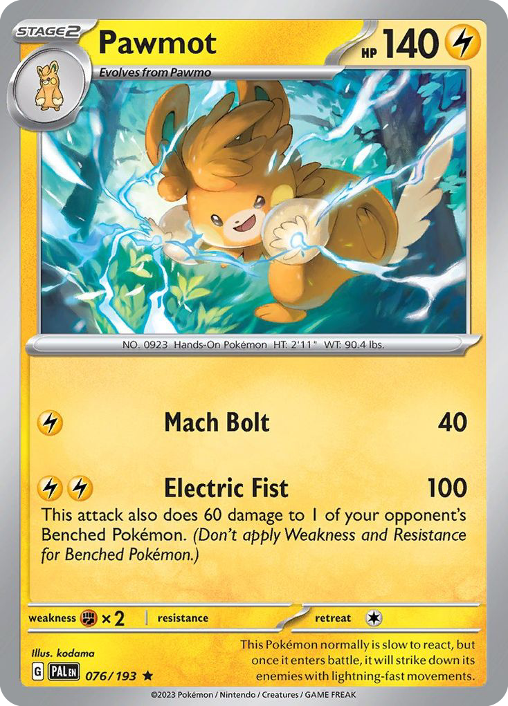 Pawmot - Paldea Evolved - #76 - Pokemon TCG card