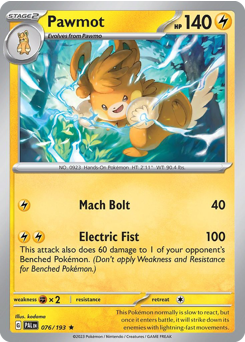 Pawmot - Paldea Evolved - #76 - Pokemon TCG card