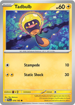 Tadbulb #78 Tadbulb - Paldea Evolved - #78 - Pokemon TCG card