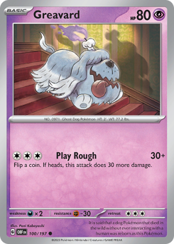 Greavard - Obsidian Flames - #100 - Pokemon TCG card