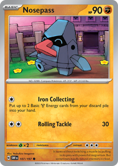 Nosepass #107 Nosepass - Obsidian Flames - #107 - Pokemon TCG card