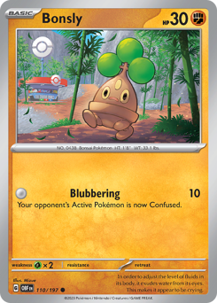 Bonsly #110 Bonsly - Obsidian Flames - #110 - Pokemon TCG card