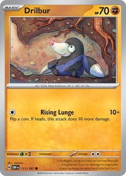 Drilbur - Obsidian Flames - #111 - Pokemon TCG card