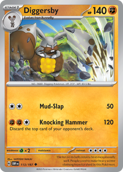Diggersby #113 Diggersby - Obsidian Flames - #113 - Pokemon TCG card