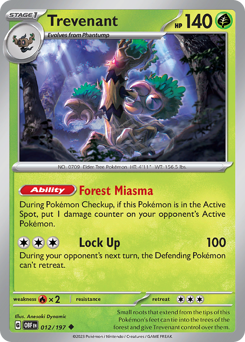 Trevenant #12 Trevenant - Obsidian Flames - #12 - Pokemon TCG card