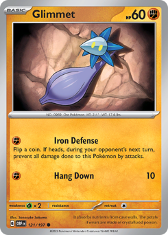 Glimmet #121 Glimmet - Obsidian Flames - #121 - Pokemon TCG card
