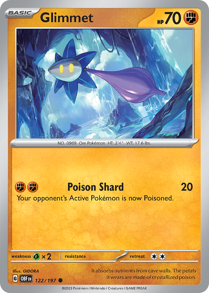 Glimmet - Obsidian Flames - #122 - Pokemon TCG card