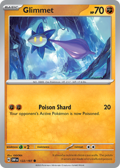 Glimmet #122 Glimmet - Obsidian Flames - #122 - Pokemon TCG card
