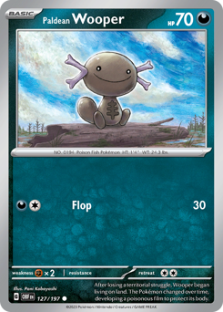 Paldean Wooper #127 Paldean Wooper - Obsidian Flames - #127 - Pokemon TCG card