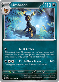 Umbreon #130 Umbreon - Obsidian Flames - #130 - Pokemon TCG card