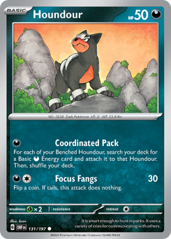 Houndour #131 Houndour - Obsidian Flames - #131 - Pokemon TCG card