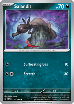 Salandit #139 Salandit - Obsidian Flames - #139 - Pokemon TCG card