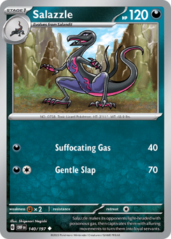 Salazzle #140 Salazzle - Obsidian Flames - #140 - Pokemon TCG card