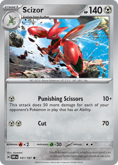 Scizor - Obsidian Flames - #141 - Pokemon TCG card