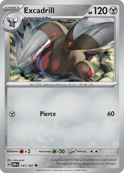 Excadrill #147 Excadrill - Obsidian Flames - #147 - Pokemon TCG card