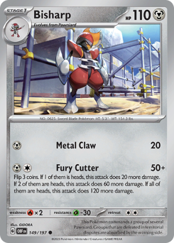 Bisharp #149 Bisharp - Obsidian Flames - #149 - Pokemon TCG card