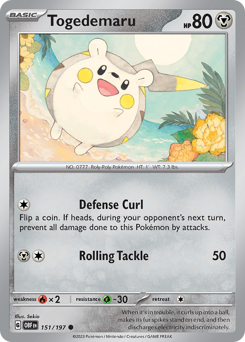 Togedemaru - Obsidian Flames - #151 - Pokemon TCG card