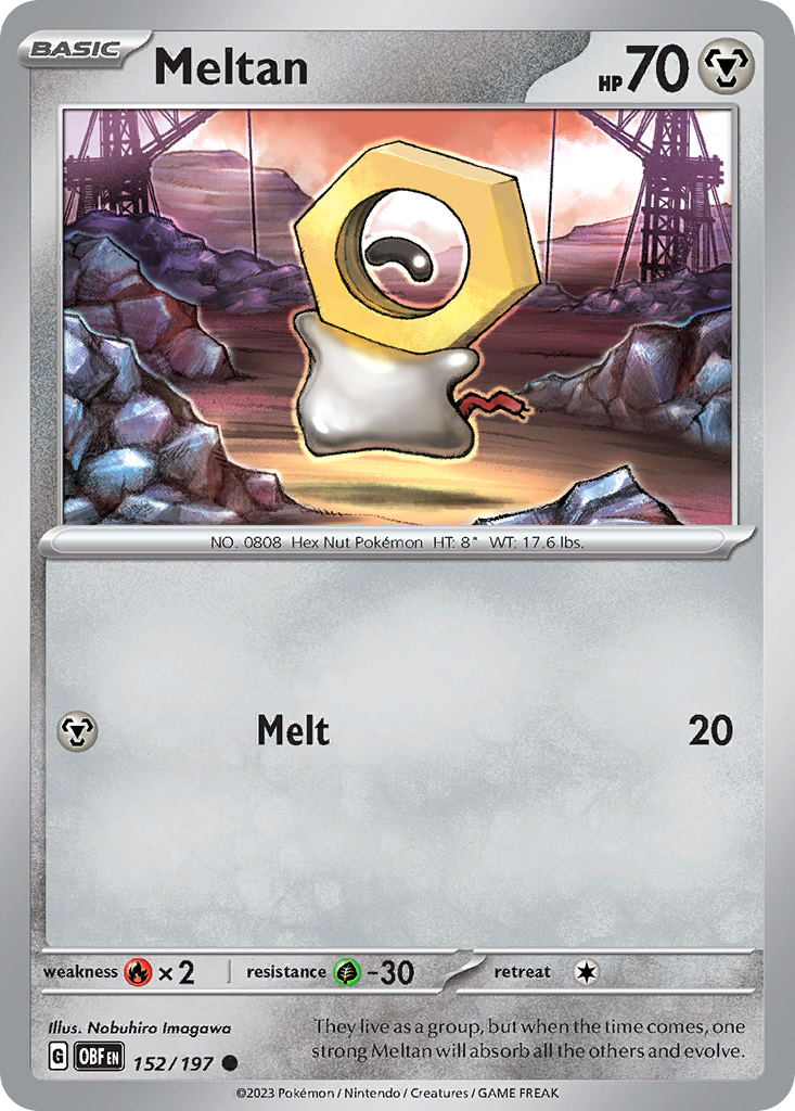 Meltan - Obsidian Flames - #152 - Pokemon TCG card