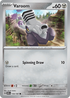 Varoom - Obsidian Flames - #154 - Pokemon TCG card