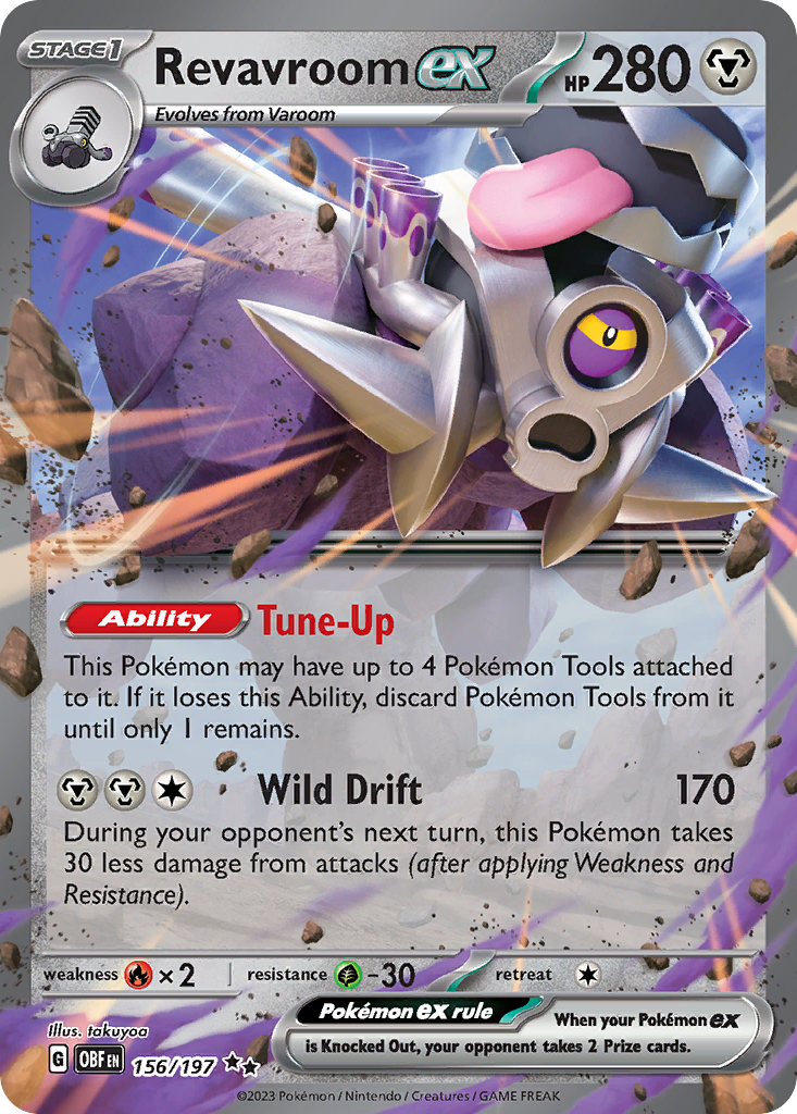 Revavroom ex - Obsidian Flames - #156 - Pokemon TCG card