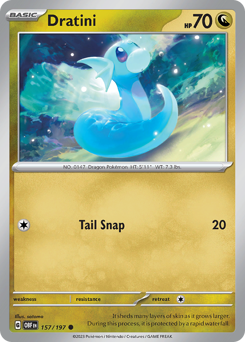 Dratini #157 Dratini - Obsidian Flames - #157 - Pokemon TCG card