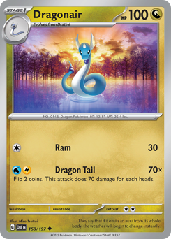 Dragonair #158 Dragonair - Obsidian Flames - #158 - Pokemon TCG card