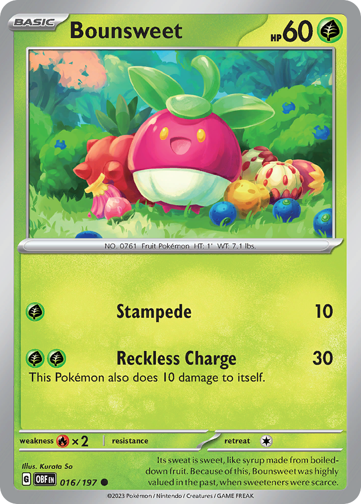 Bounsweet - Obsidian Flames - #16 - Pokemon TCG card
