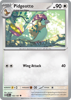 Pidgeotto - Obsidian Flames - #163 - Pokemon TCG card