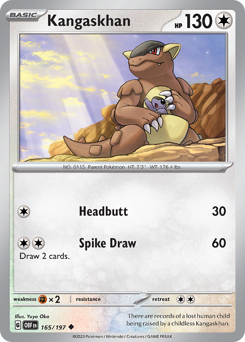Kangaskhan #165 Kangaskhan - Obsidian Flames - #165 - Pokemon TCG card