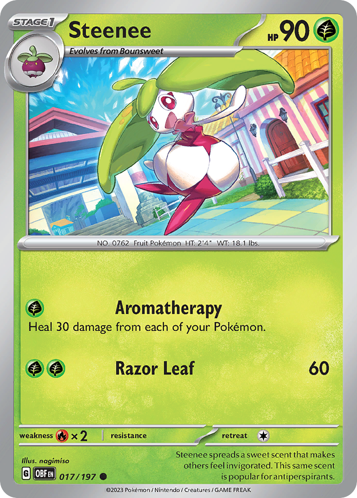 Steenee - Obsidian Flames - #17 - Pokemon TCG card