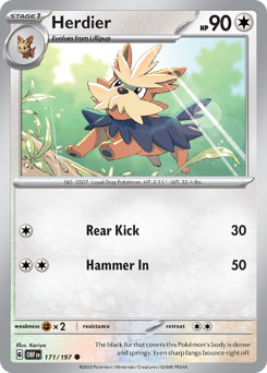 Herdier - Obsidian Flames - #171 - Pokemon TCG card