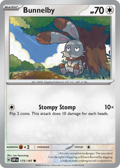 Bunnelby #175 Bunnelby - Obsidian Flames - #175 - Pokemon TCG card