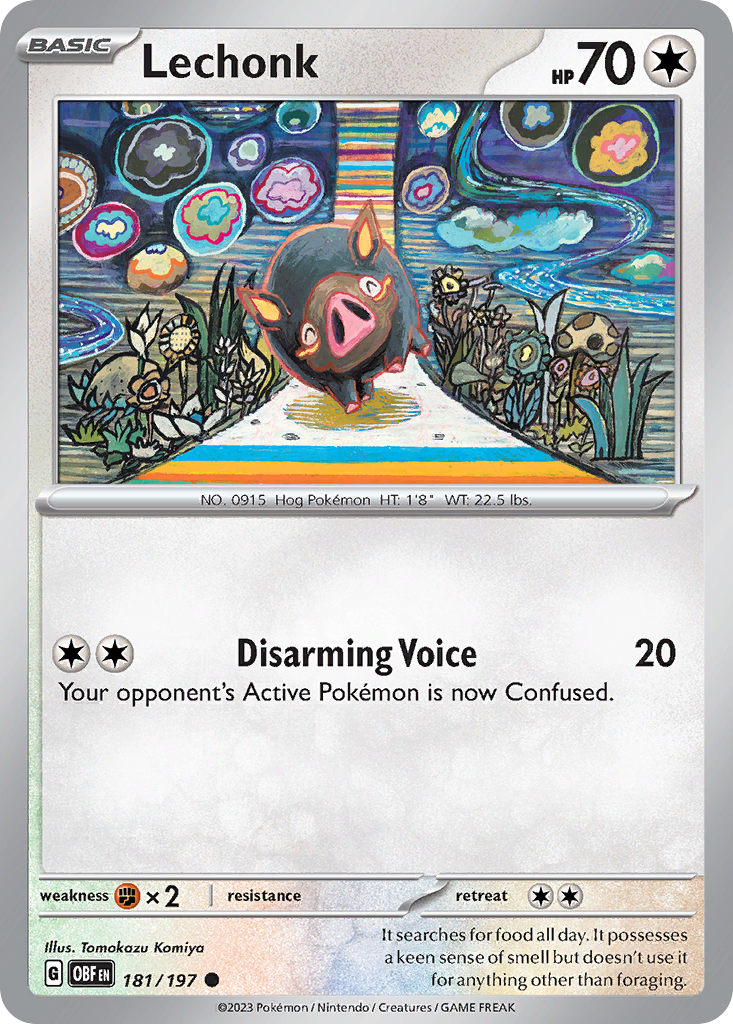 Lechonk - Obsidian Flames - #181 - Pokemon TCG card