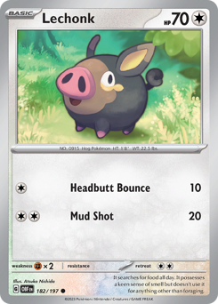 Lechonk #182 Lechonk - Obsidian Flames - #182 - Pokemon TCG card
